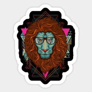 Lion Geometri Sticker